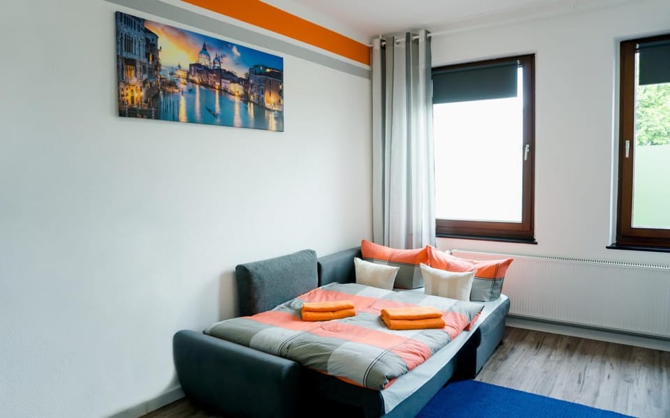 Bed, Living room, Seating area
