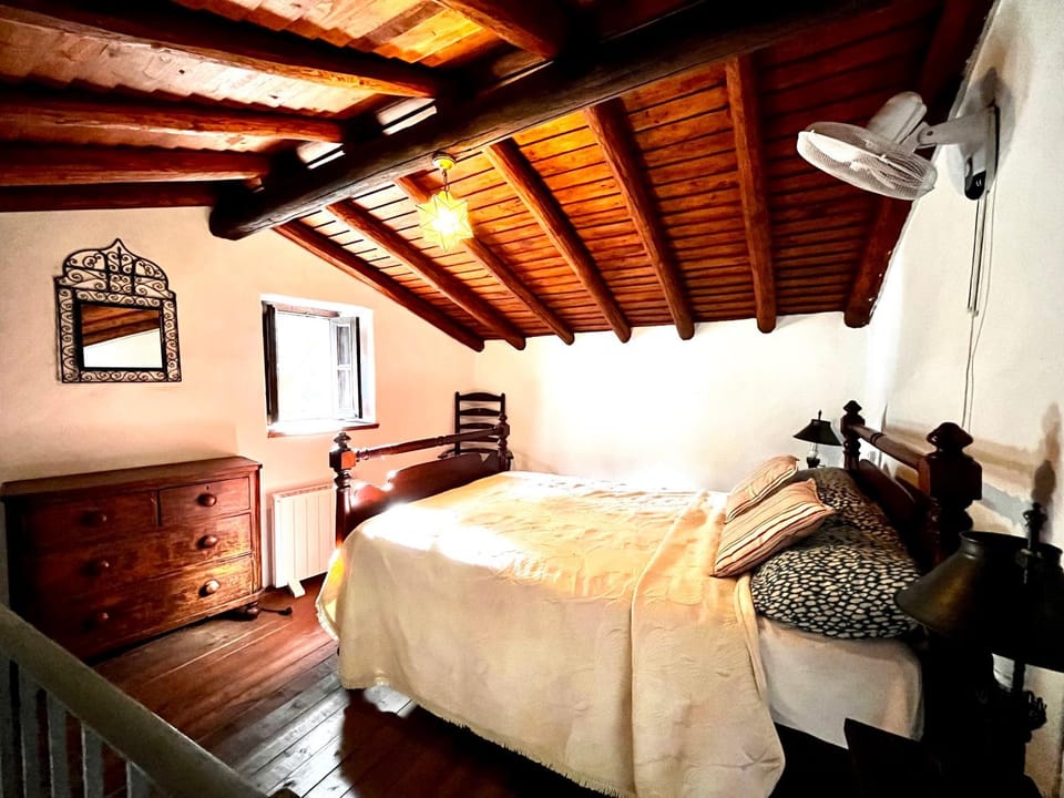 Bed, Photo of the whole room, Bedroom, fireplace