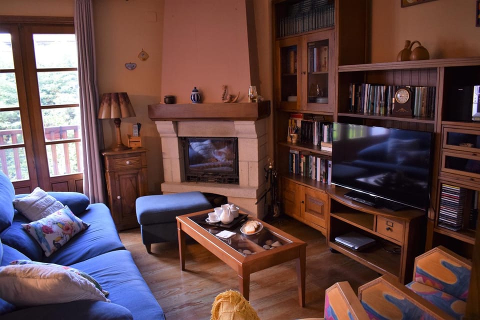 Communal lounge/ TV room, Library, TV and multimedia, Balcony/Terrace, Living room, Seating area, Evening entertainment, Garden view, flat iron