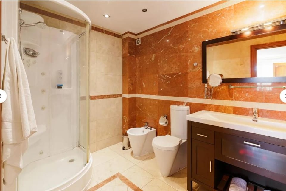 Shower, Toilet, Bathroom, Bath, bidet, towels