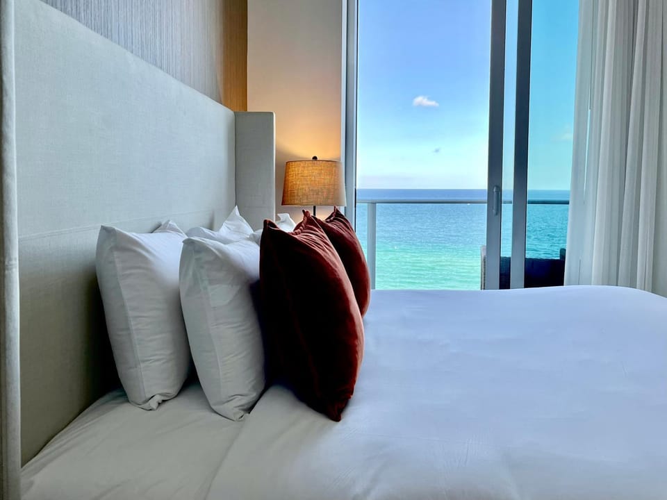 Bed, Beach, Bedroom, Sea view