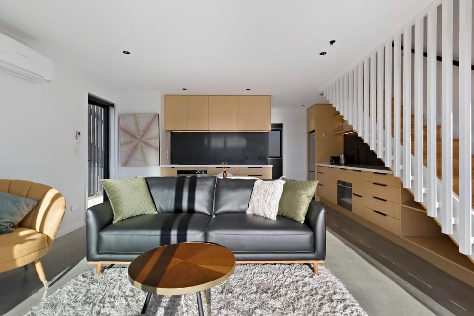 Living room, kitchen