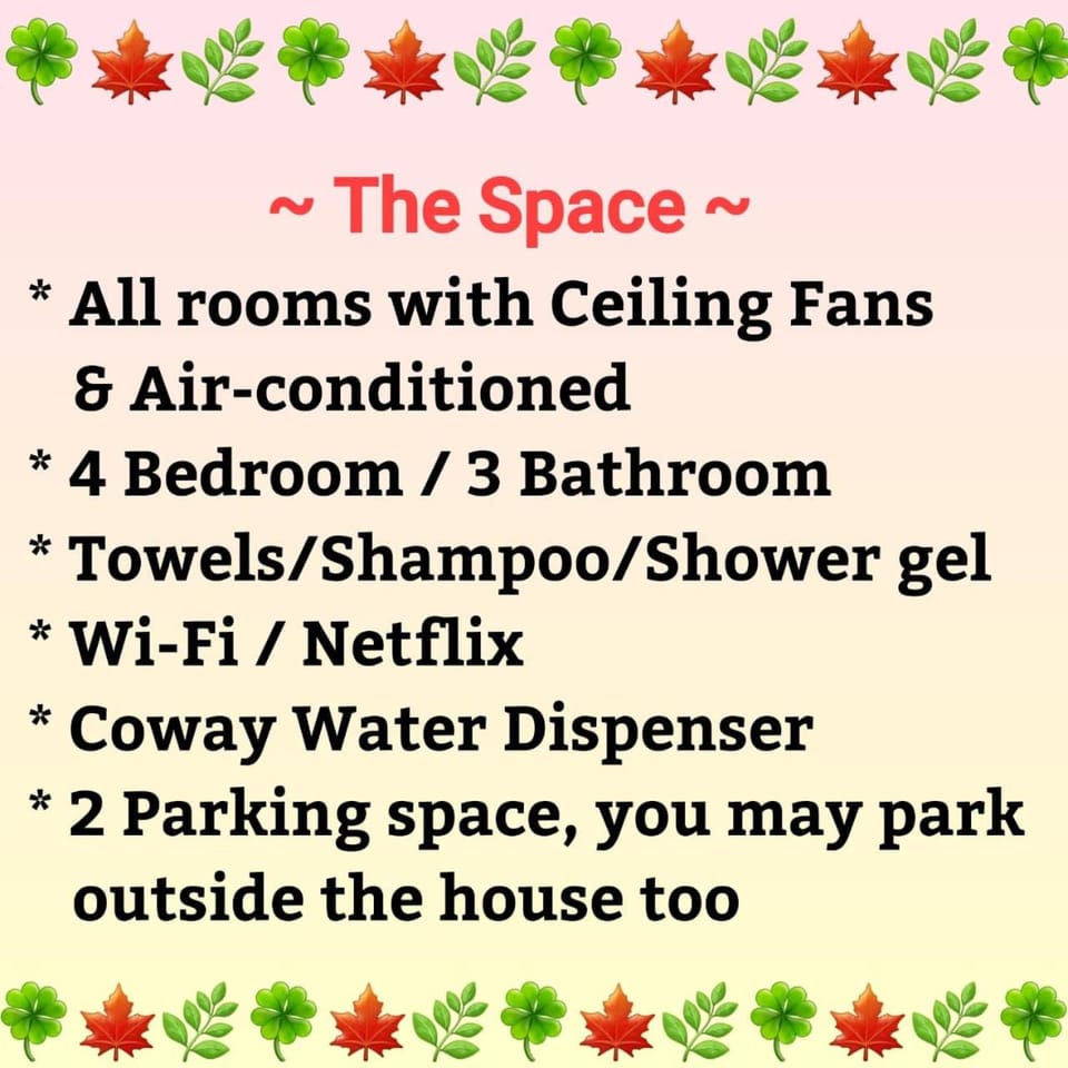 Area and facilities