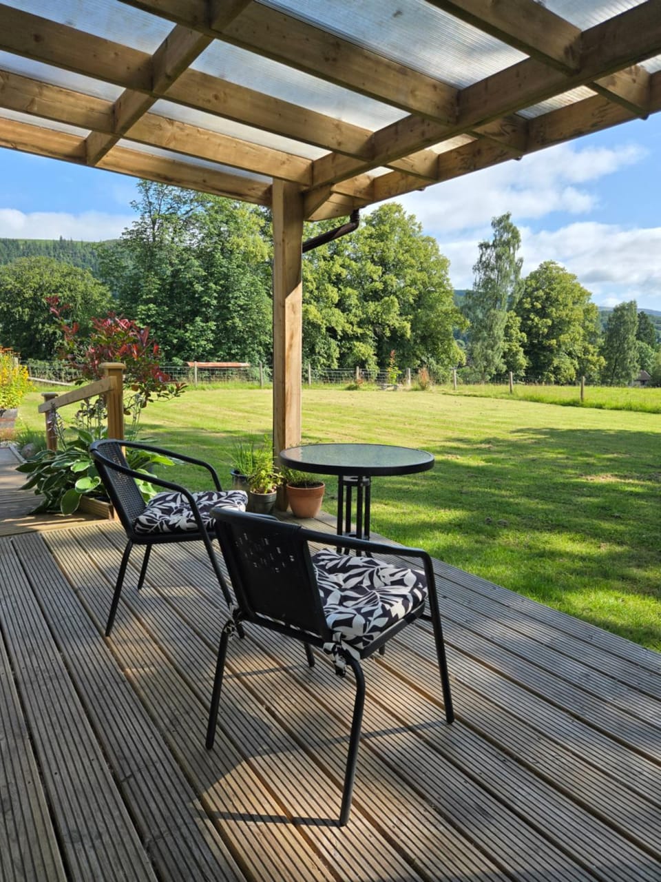 Summer, Seating area, Garden view, Sunrise