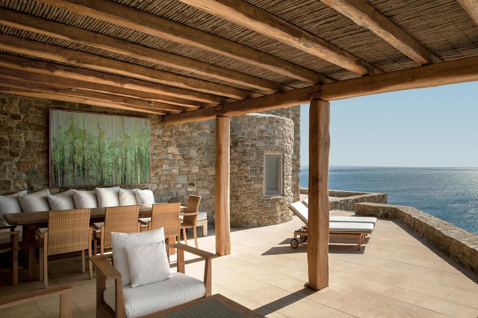 Day, Natural landscape, View (from property/room), Balcony/Terrace, Seating area, Sea view, sunbed