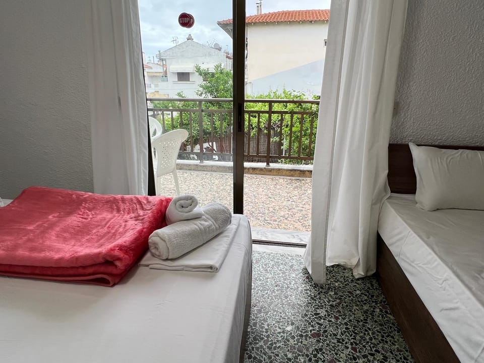 Bed, View (from property/room), towels