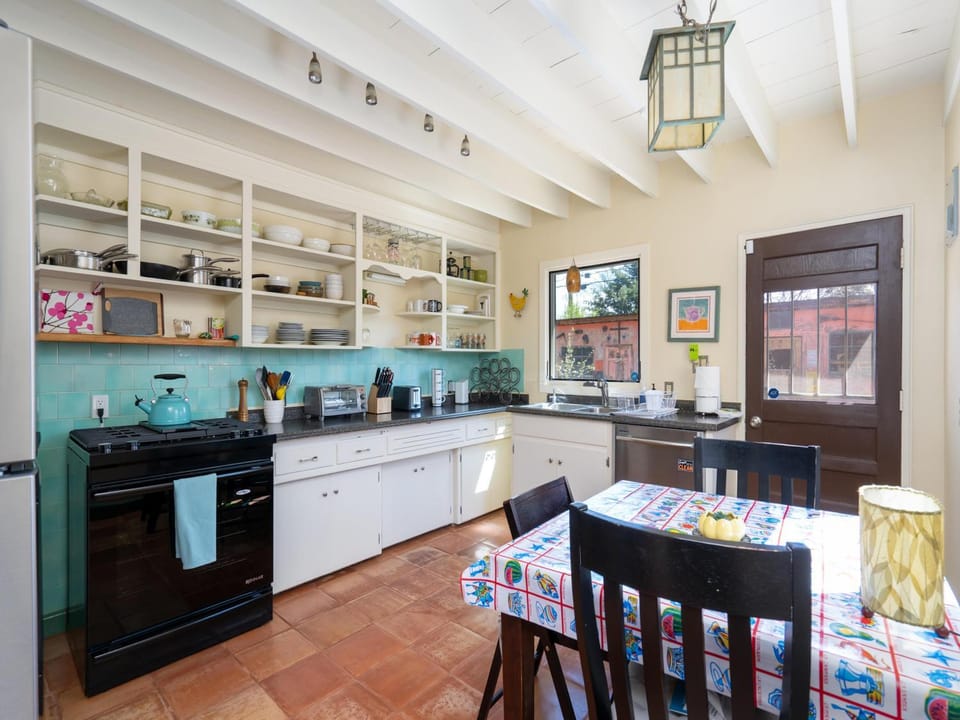 Kitchen or kitchenette, Seating area, Dining area, furniture, stove, kitchen