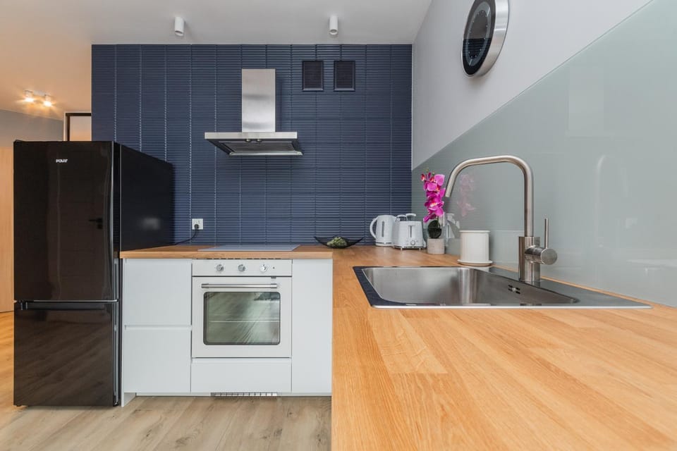 Kitchen or kitchenette, stove, toaster