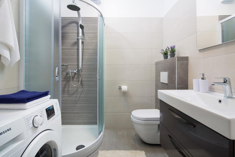 Shower, Toilet, Bathroom, washing machine