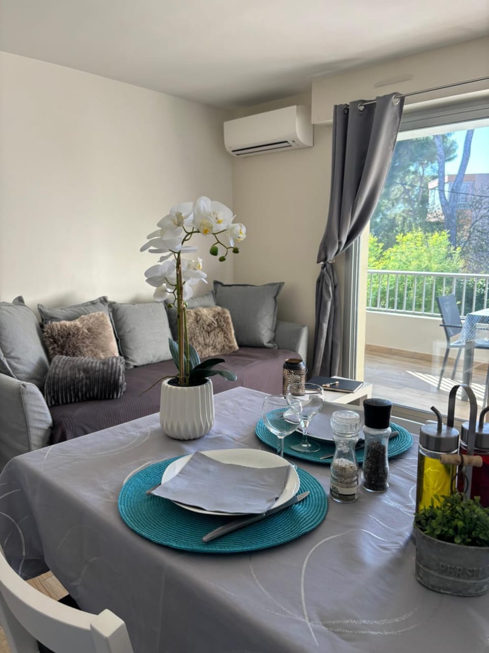 Seating area, Dining area, air conditioner