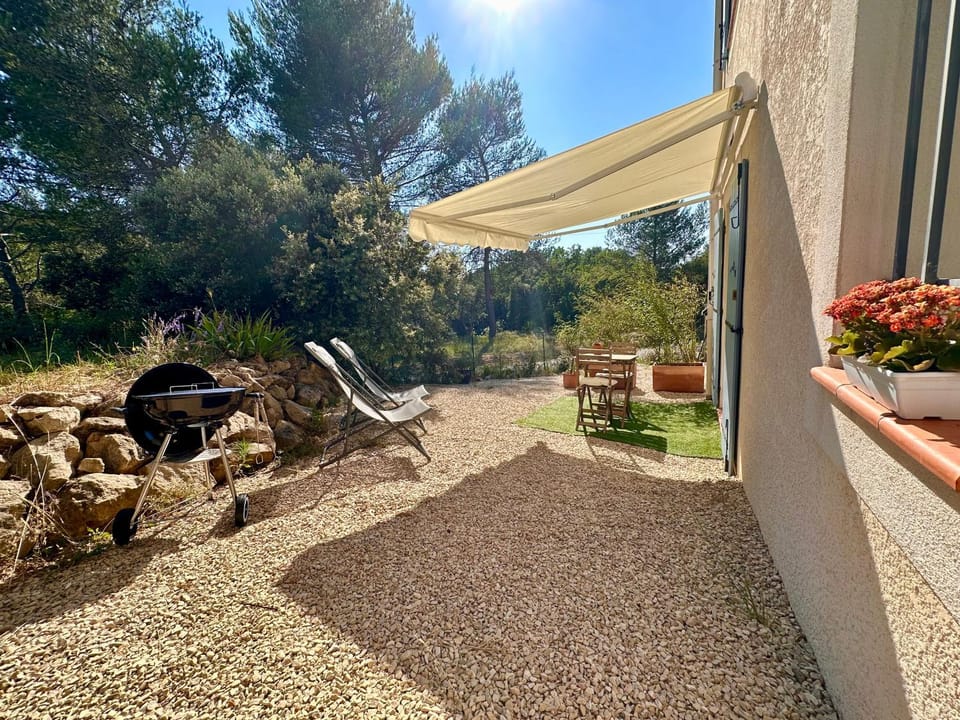 Patio, Natural landscape, Garden view