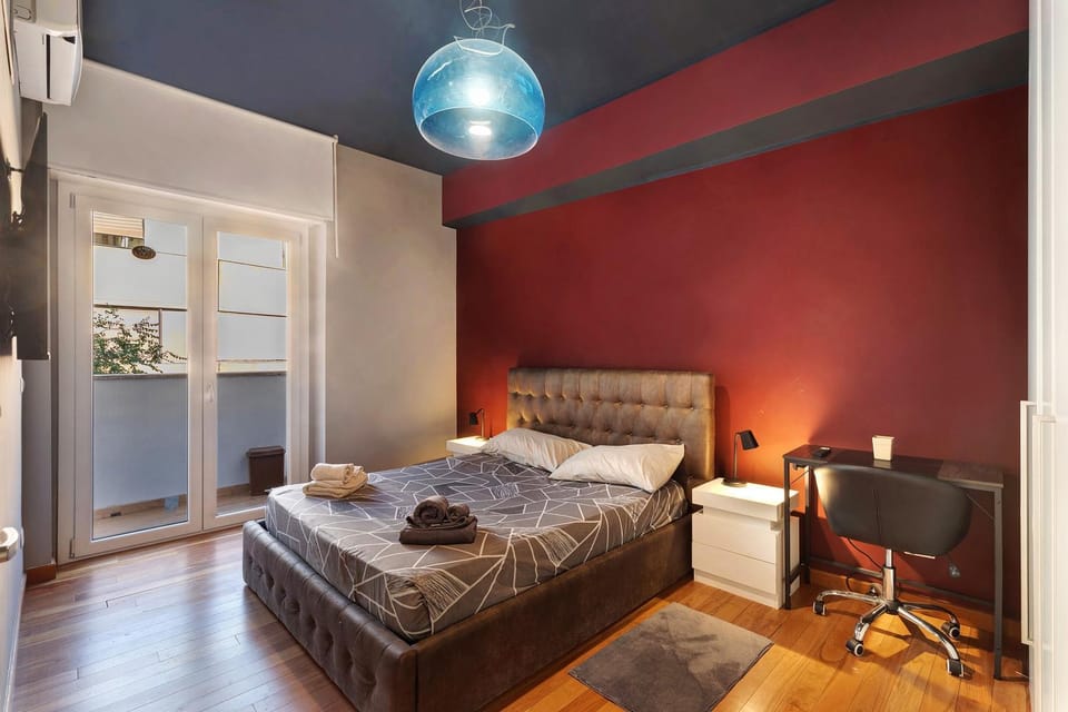 Property building, Living room, Bedroom