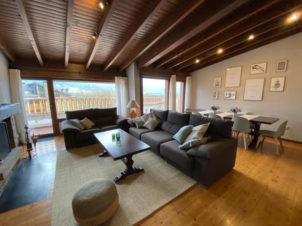 Living room, Dining area, flat iron
