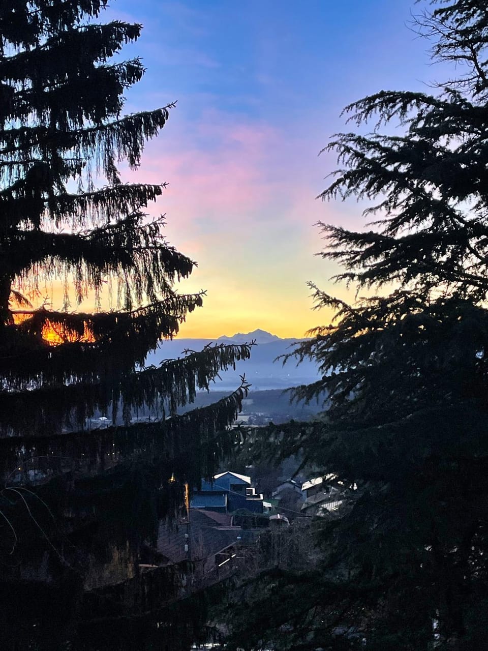 Natural landscape, Mountain view, Sunrise
