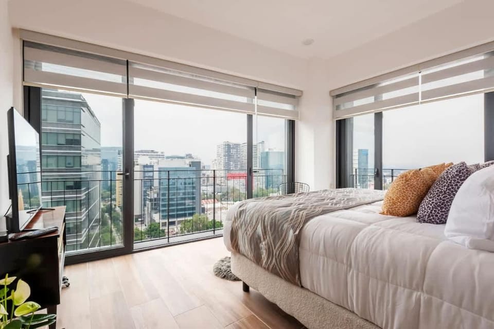 Luxury High-Rise Panoramic Apartment, Polanco 3BD House in Mexico City