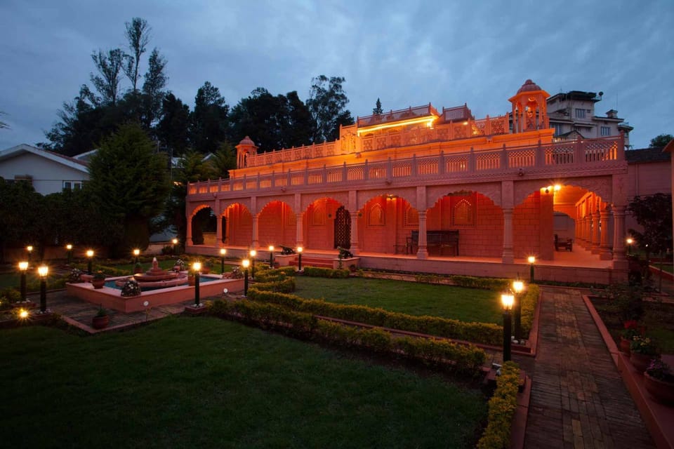 Property building, Night, Garden view