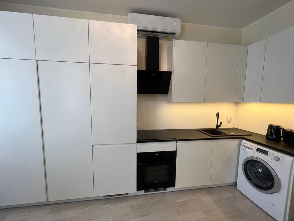 Kitchen or kitchenette, dishwasher, pet friendly, stove, washing machine