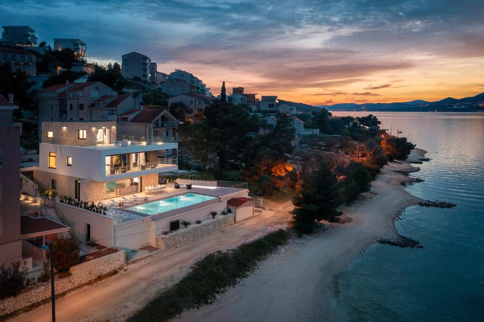 Beach, Sea view, Sunset