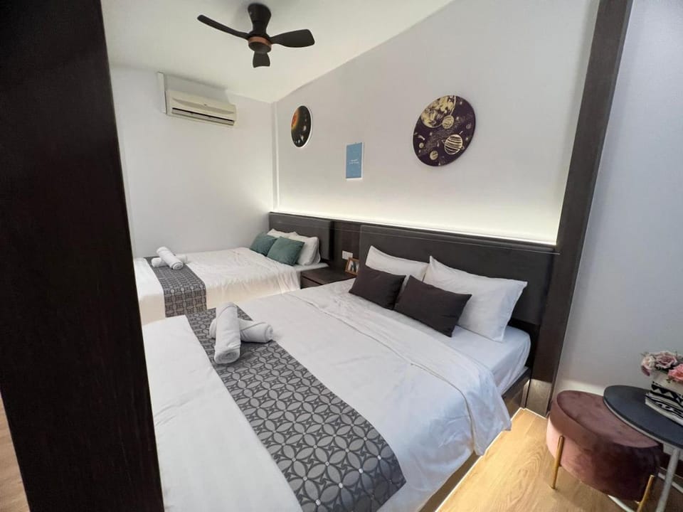 [New!] 1min to JonkerStreet Melaka loft 3BR 10PAX House in Malacca