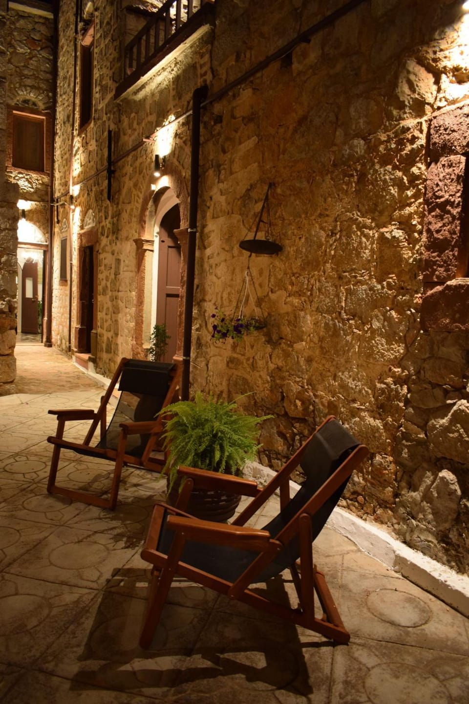 Property building, Patio, Night