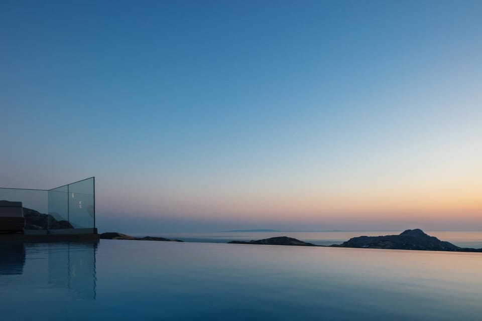 Natural landscape, Mountain view, Sea view, Swimming pool, Sunset