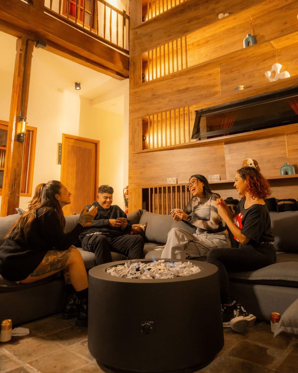 People, Living room, Seating area, group of guests