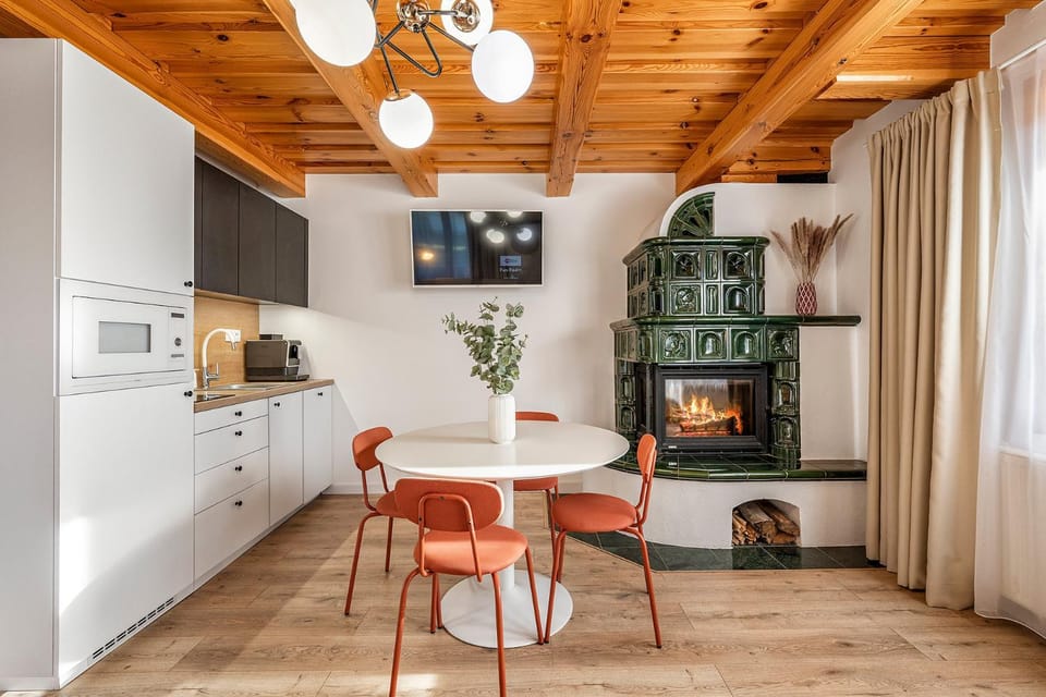 Living room, kitchen