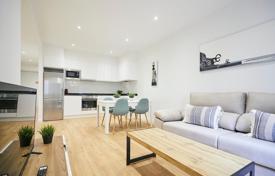 Kitchen or kitchenette, Living room, Dining area