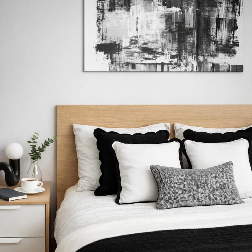 Bed, Decorative detail, Bedroom