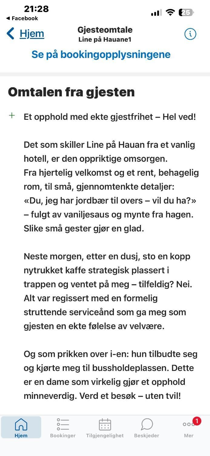 Line på Hauane1 Bed and Breakfast in Vestland