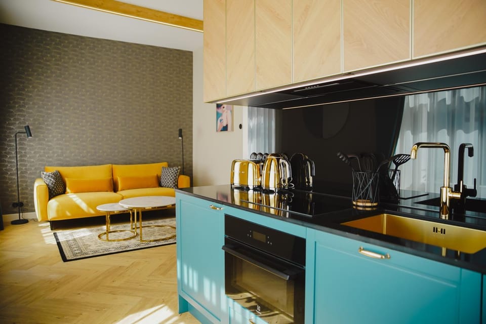 Coffee/tea facilities, Kitchen or kitchenette, Living room, Seating area, pet friendly, stove