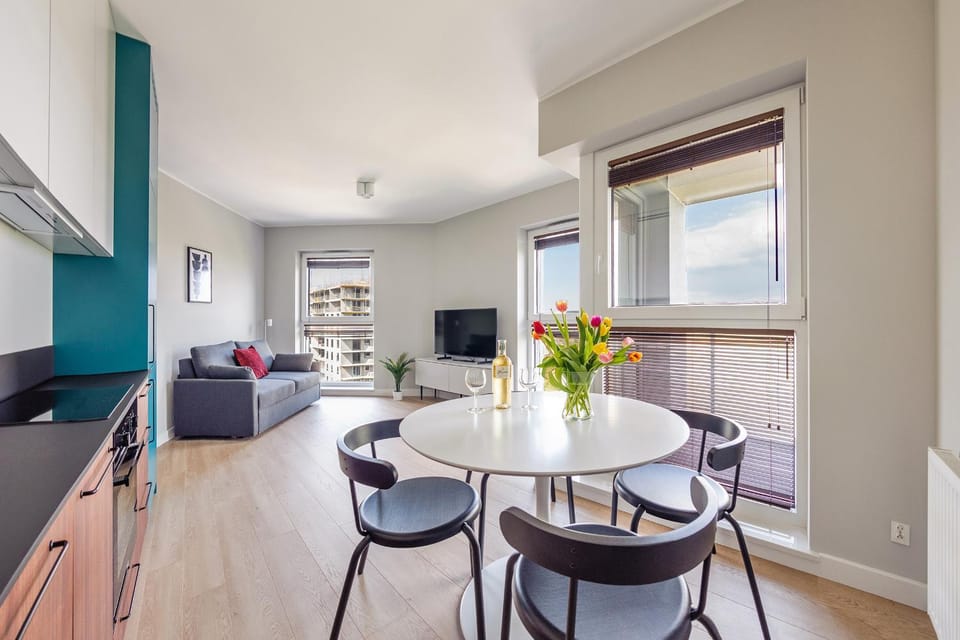 Kitchen or kitchenette, Living room, Dining area