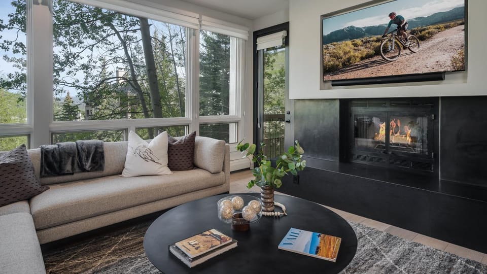 TV and multimedia, Seating area, fireplace, furniture