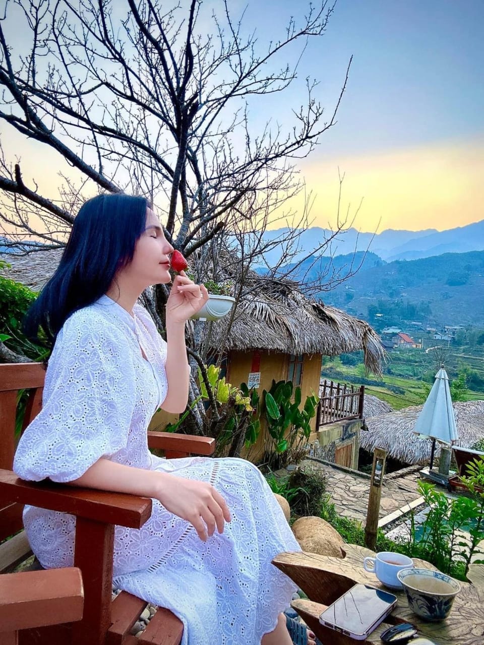 People, Natural landscape, Mountain view