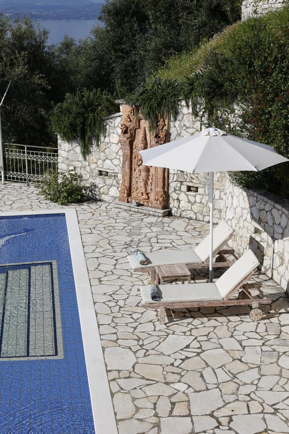 Patio, Day, Pool view, Sea view, Swimming pool, sunbed
