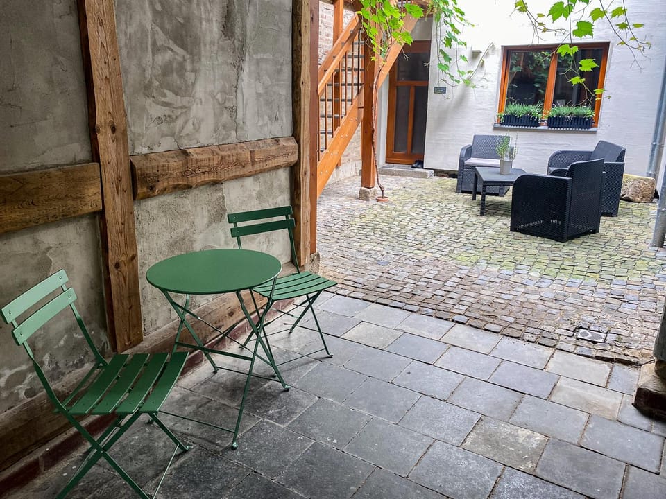Patio, Balcony/Terrace, Inner courtyard view
