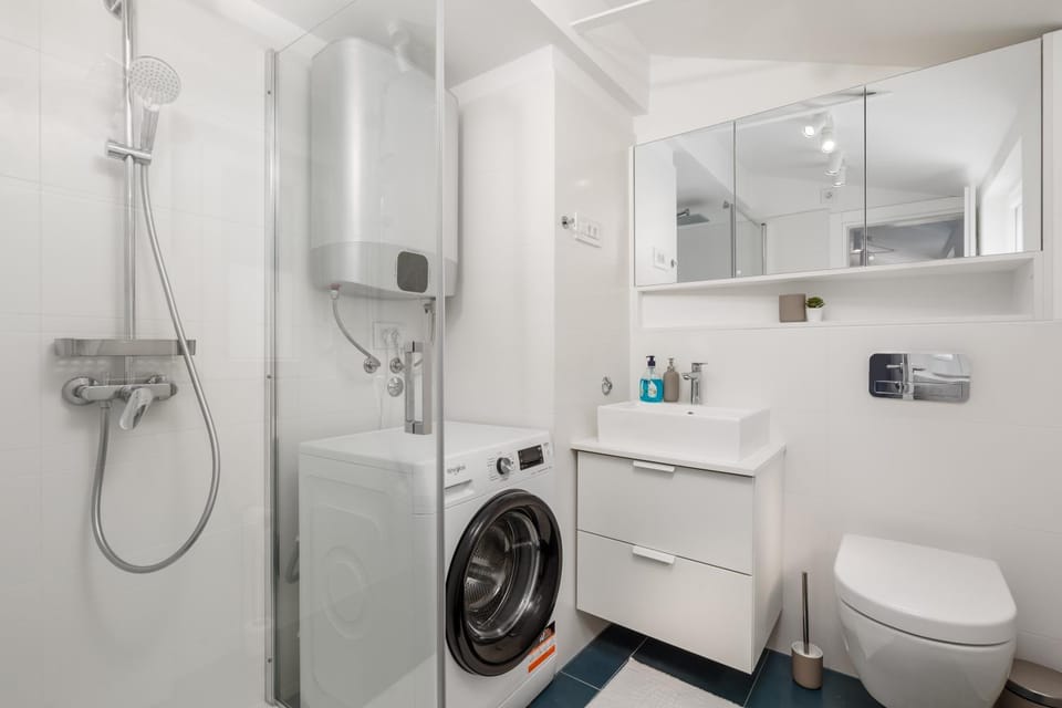 Shower, Toilet, Bathroom, washing machine