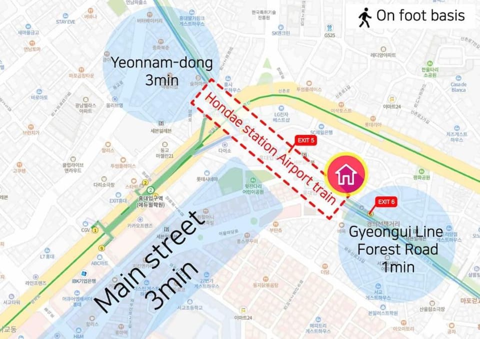 Near Hongik University Station Suite Room Apartment in Seoul