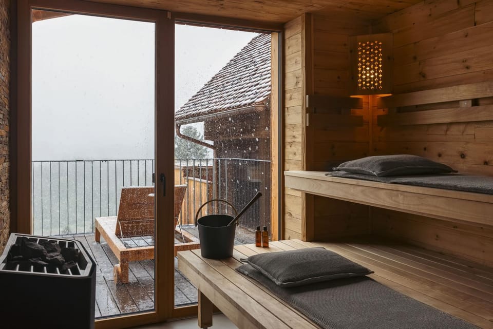 Sauna, Sauna, View (from property/room), Balcony/Terrace