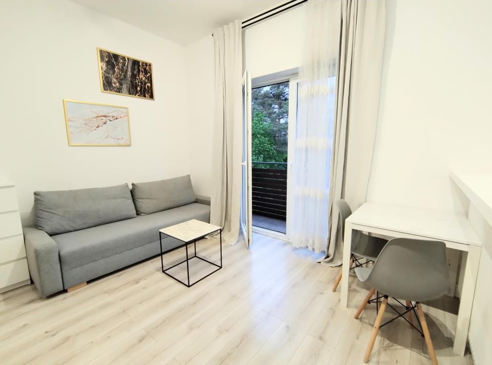 White Studio Apartment in Krakow