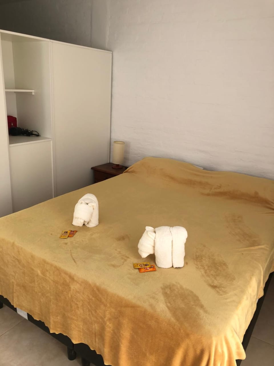 Bed, Photo of the whole room, Bedroom, towels, wardrobe