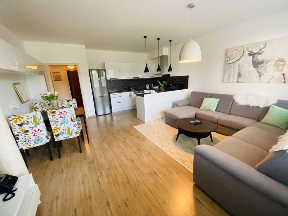 Kitchen or kitchenette, Living room, Dining area