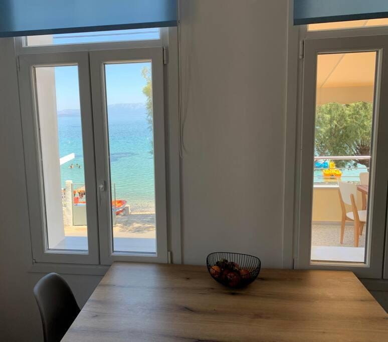 Balcony/Terrace, Dining area, Beach, Sea view