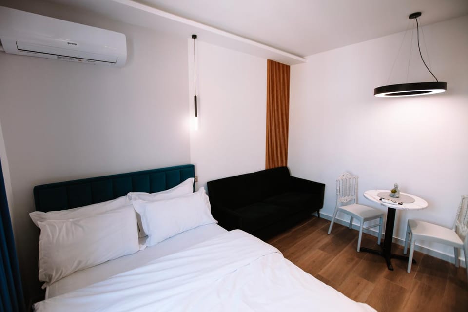 Bed, TV and multimedia, Living room, Photo of the whole room, Seating area, Dining area, Bedroom, air conditioner