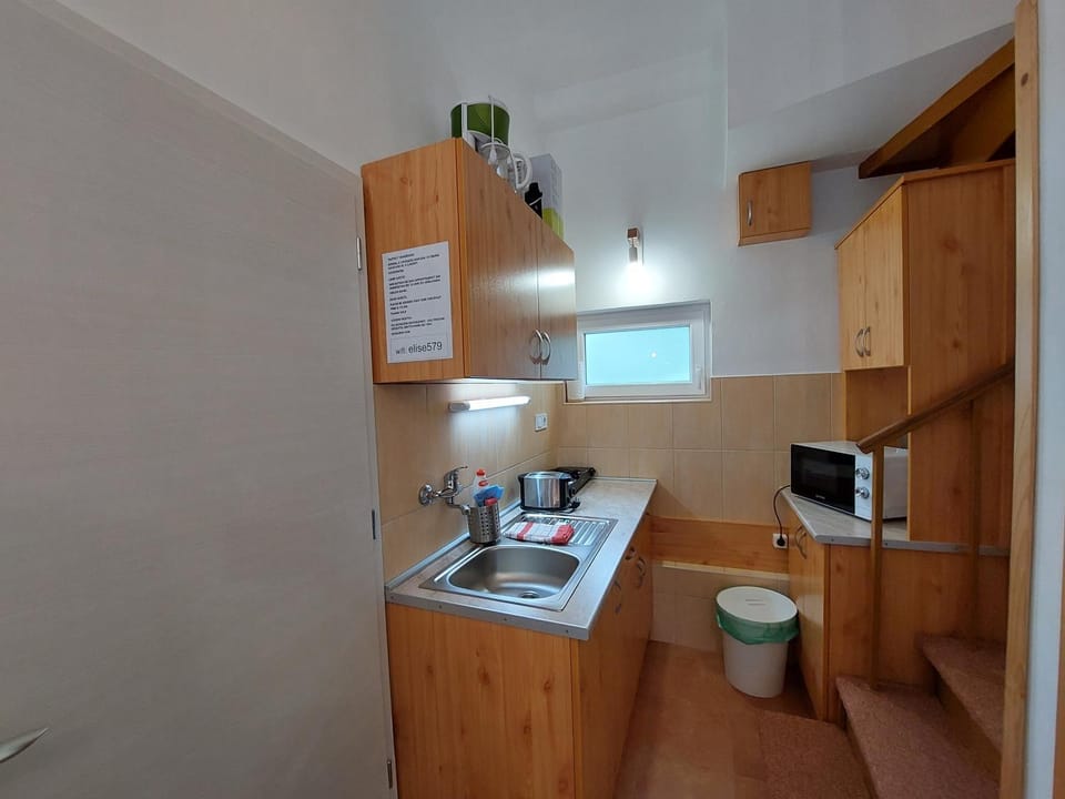 Kitchen or kitchenette, minibar, stove
