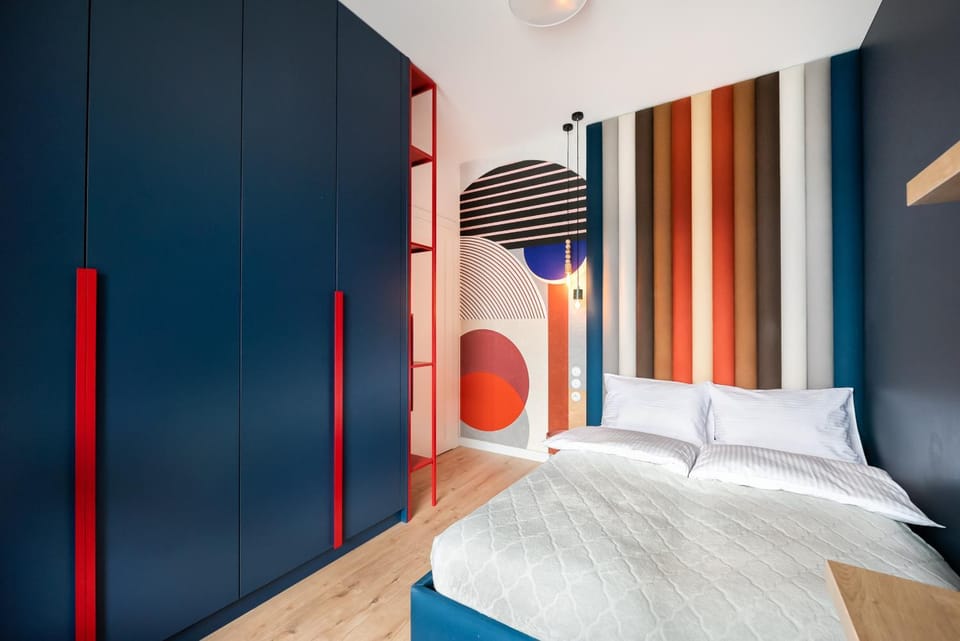 Bed, Photo of the whole room, Bedroom, wardrobe