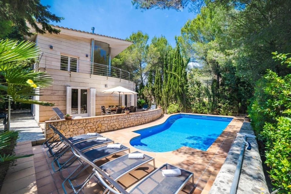 Property building, Living room, Swimming pool