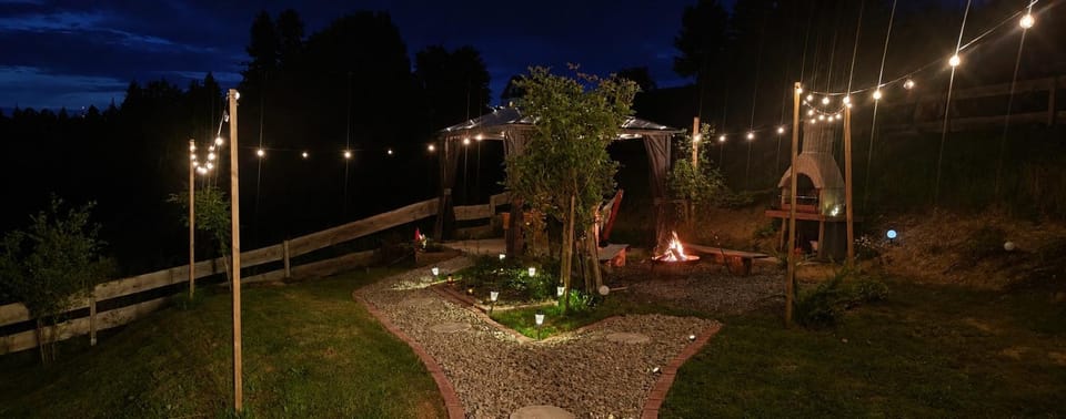 Night, Garden, Garden view
