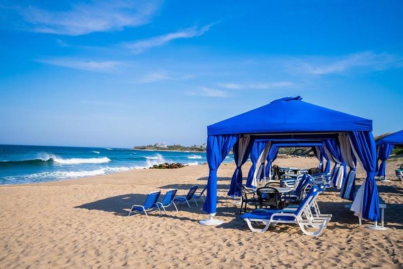 Day, Beach, Sea view, sunbed