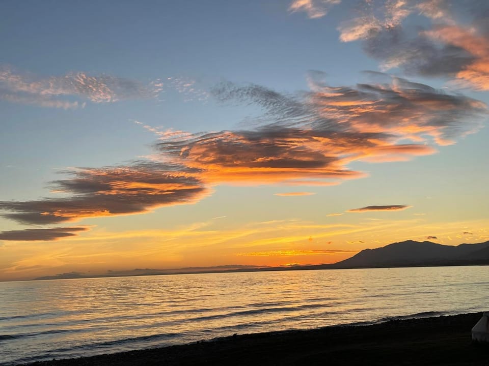 Natural landscape, Beach, Sunset